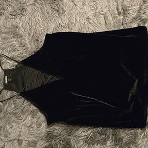 NWT Express Black Velvet Camisole Top